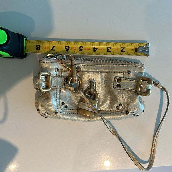 Authentic CHLOÉ metallic leather paddington pochette purse - Picture 6 of 7